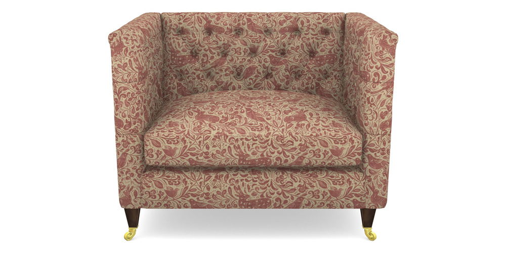 Product photograph of Holt Snuggler In V A Drawn From Nature - Bird And Rabbit - Red from Sofas and Stuff Limited