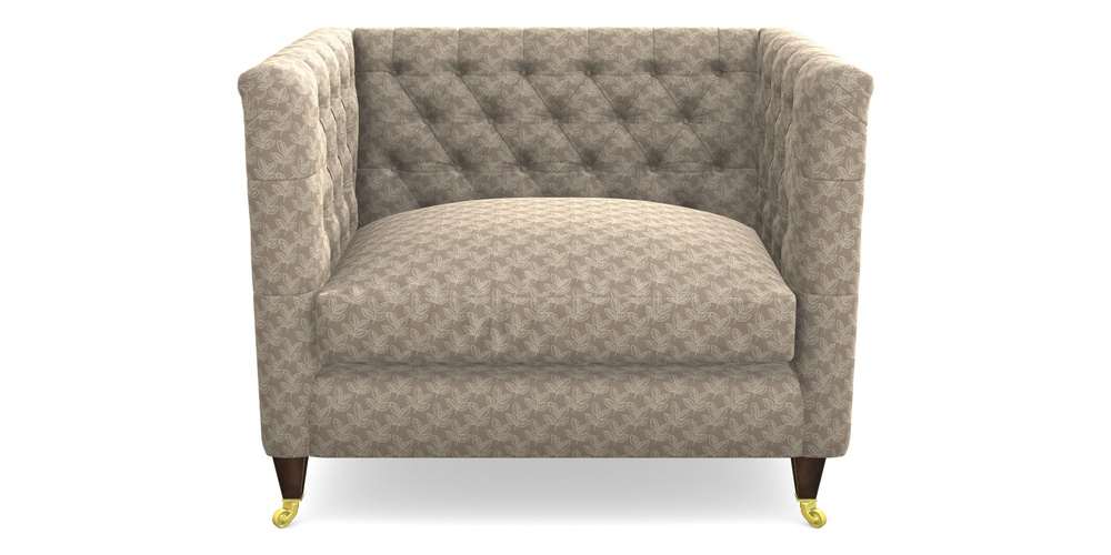 Product photograph of Holt Snuggler In Cloth 21 - Decorative Leaf - Beech from Sofas and Stuff Limited