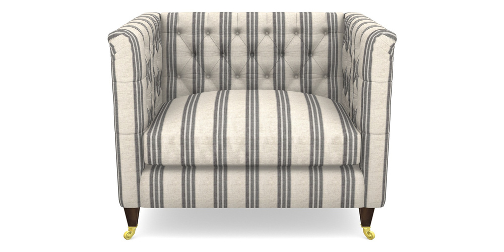 Product photograph of Holt Snuggler In Cloth 18 Stripe Bengal - Bible Black from Sofas and Stuff Limited