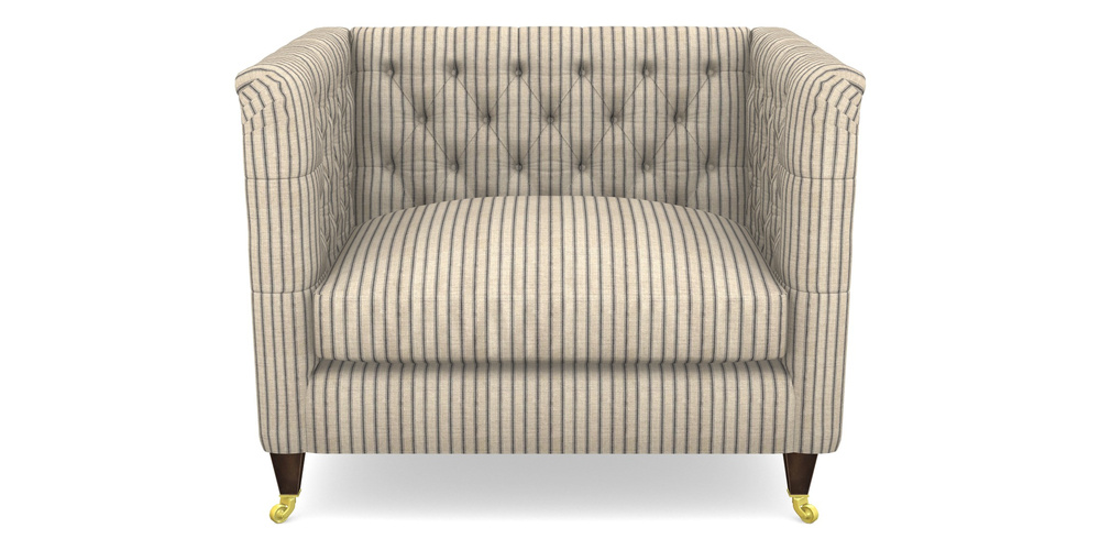 Product photograph of Holt Snuggler In Cloth 18 Stripe Ticking - Bible Black from Sofas and Stuff Limited