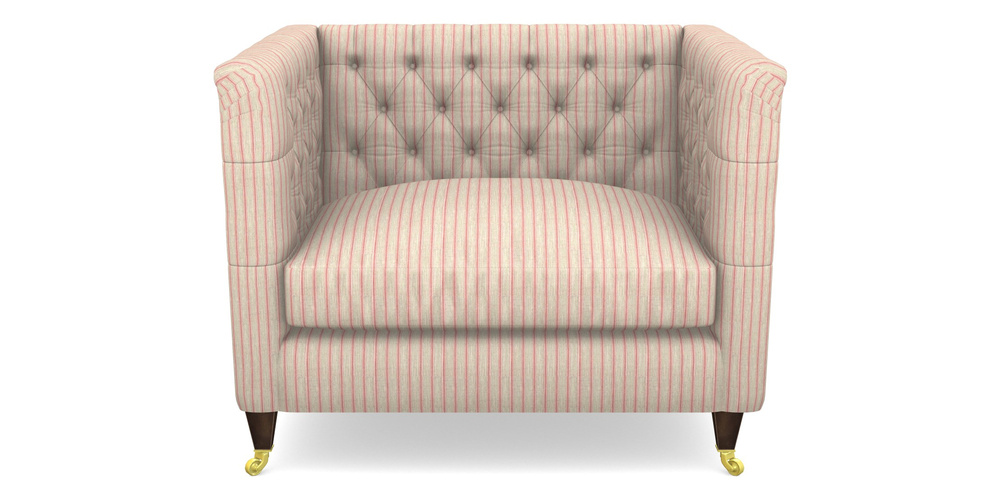 Product photograph of Holt Snuggler In Cloth 18 Stripe Ticking - Cranberry from Sofas and Stuff Limited