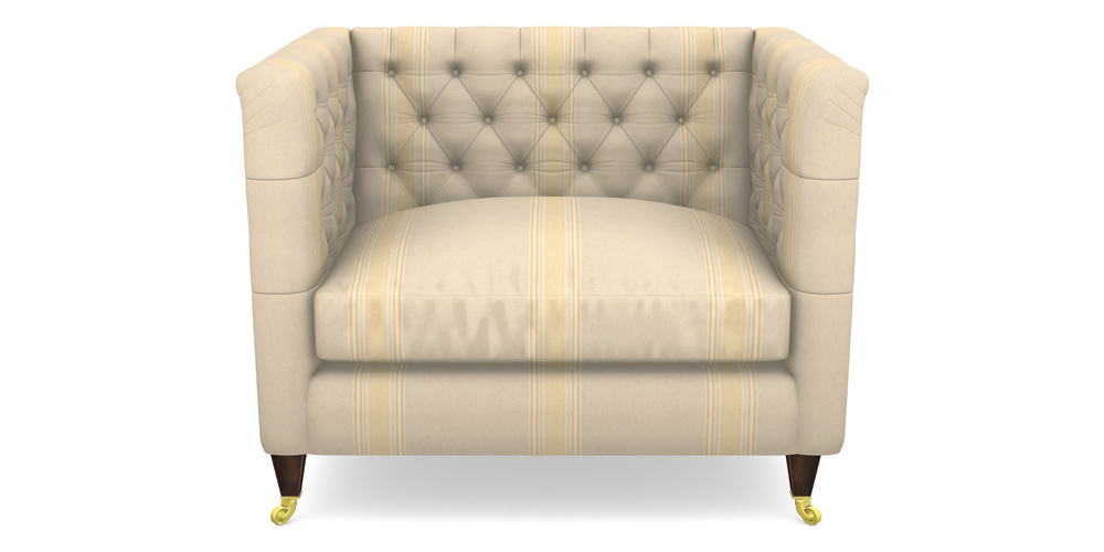 Product photograph of Holt Snuggler In Cloth 22 - Racing Stripes Cheltenham - Lemon from Sofas and Stuff Limited