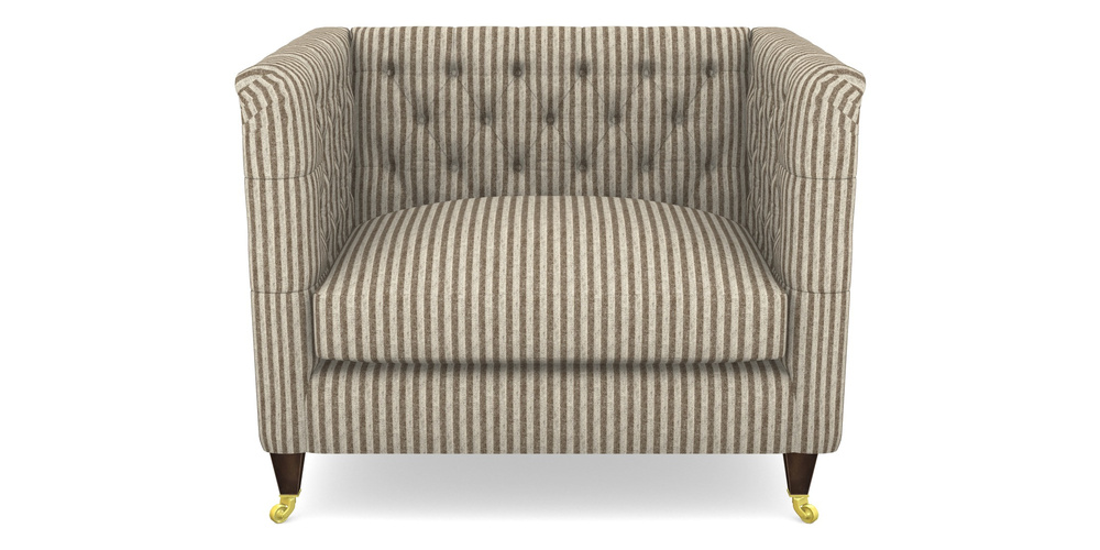 Product photograph of Holt Snuggler In Cloth 22 - Pinstripe - Peat from Sofas and Stuff Limited