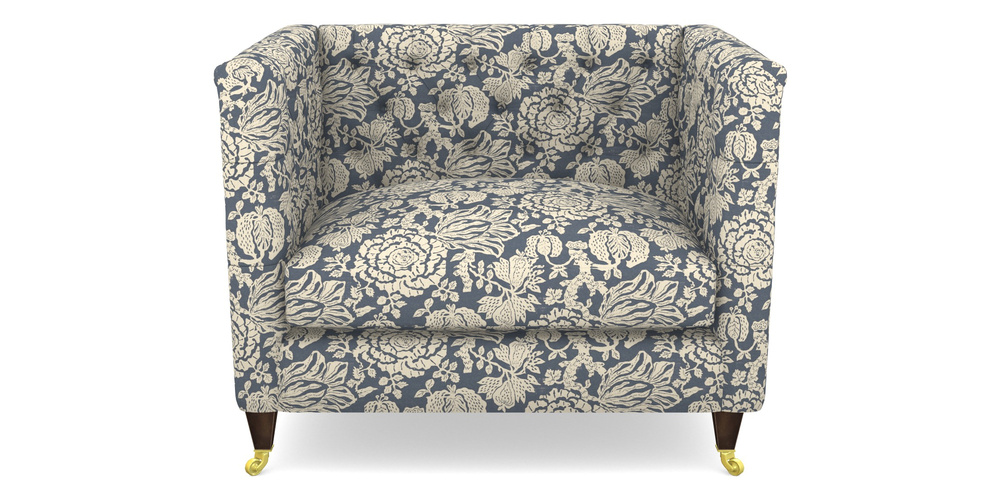 Product photograph of Holt Snuggler In V A Brompton Collection - Flowering Kale - Midnight Blue from Sofas and Stuff Limited