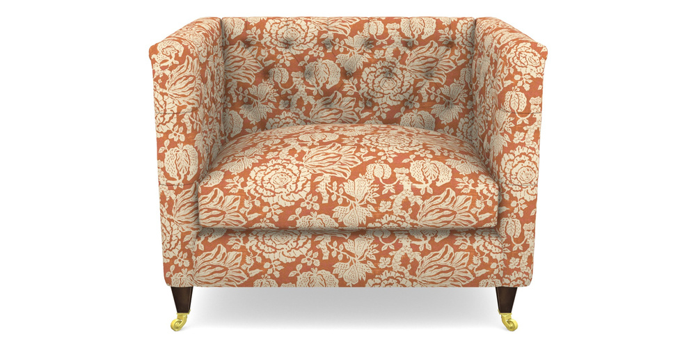 Product photograph of Holt Snuggler In V A Brompton Collection - Flowering Kale - Terracotta from Sofas and Stuff Limited