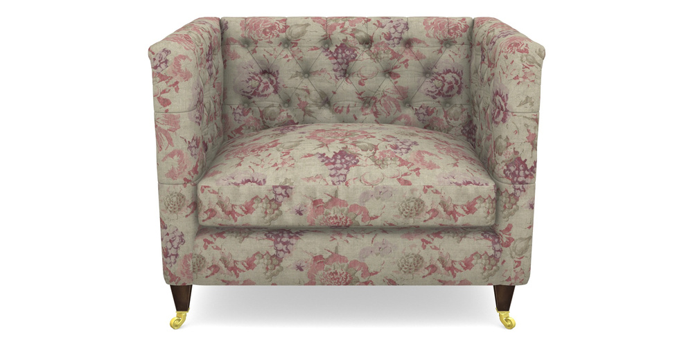 Product photograph of Holt Snuggler In Floral Linen - Faith Rose Quartz from Sofas and Stuff Limited