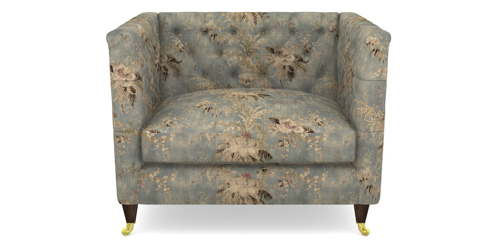 Product photograph of Holt Snuggler In Floral Linen - Zefferino Danish Girl from Sofas and Stuff Limited