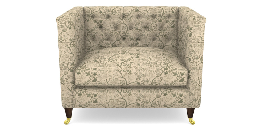 Product photograph of Holt Snuggler In Rhs Collection - Gertrude Jekyll Linen Cotton Blend - Green from Sofas and Stuff Limited