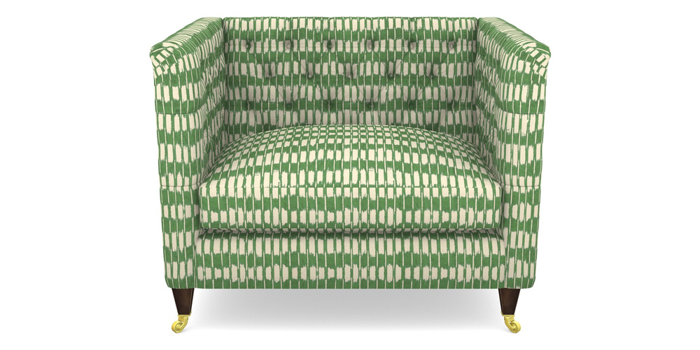 Product photograph of Holt Snuggler In V A Brompton Collection - Ikat - Basil from Sofas and Stuff Limited