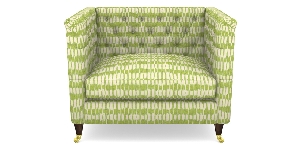 Product photograph of Holt Snuggler In V A Brompton Collection - Ikat - Lime from Sofas and Stuff Limited