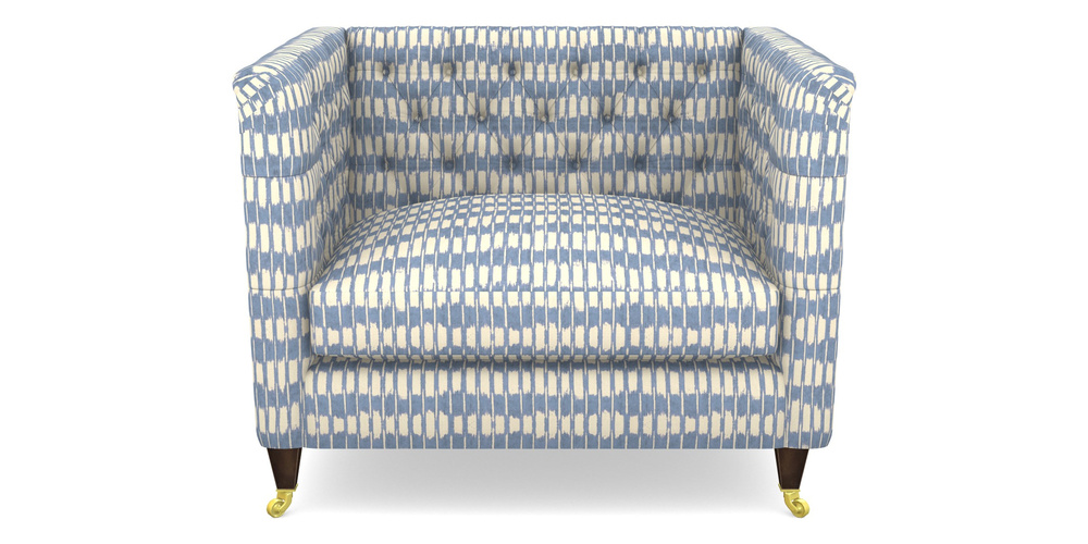 Product photograph of Holt Snuggler In V A Brompton Collection - Ikat - Morning Blue from Sofas and Stuff Limited