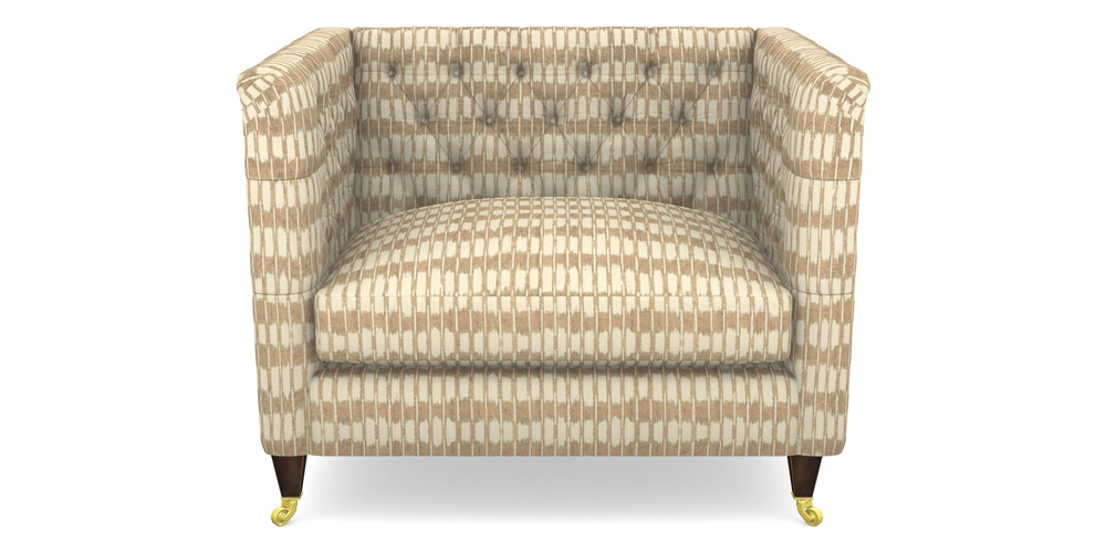 Product photograph of Holt Snuggler In V A Brompton Collection - Ikat - Assam Tea from Sofas and Stuff Limited