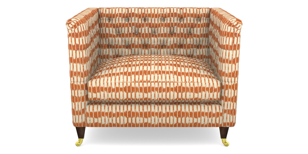 Product photograph of Holt Snuggler In V A Brompton Collection - Ikat - Terracotta from Sofas and Stuff Limited