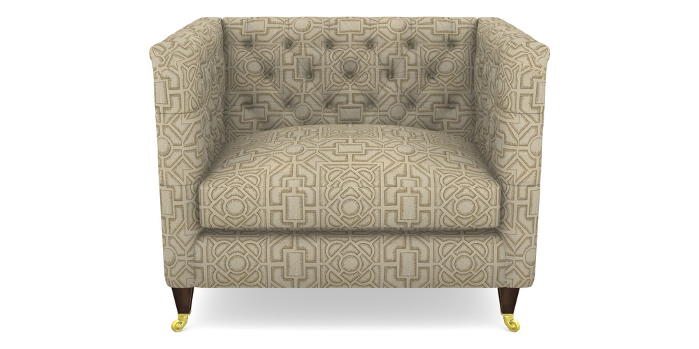 Product photograph of Holt Snuggler In Rhs Collection - Large Knot Garden Linen - Gold from Sofas and Stuff Limited