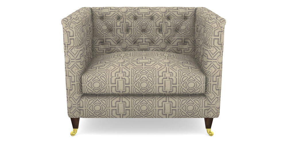 Product photograph of Holt Snuggler In Rhs Collection - Large Knot Garden Linen - Grey from Sofas and Stuff Limited