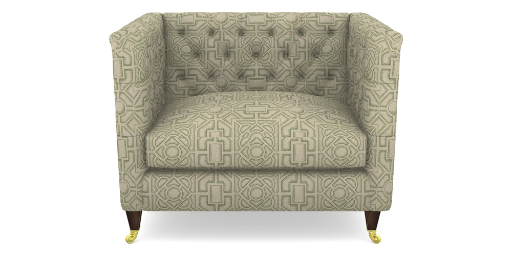 Product photograph of Holt Snuggler In Rhs Collection - Large Knot Garden Linen - Green from Sofas and Stuff Limited