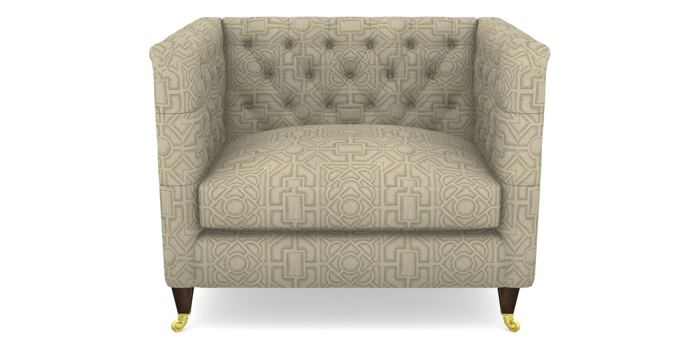 Product photograph of Holt Snuggler In Rhs Collection - Large Knot Garden Linen - Pistachio from Sofas and Stuff Limited