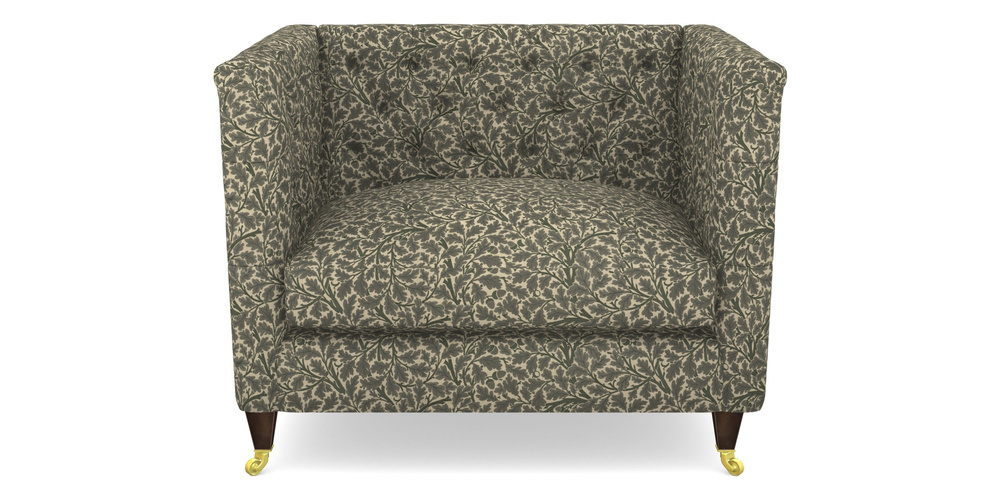 Product photograph of Holt Snuggler In V A Drawn From Nature Collection - Oak Tree - Dark Green from Sofas and Stuff Limited