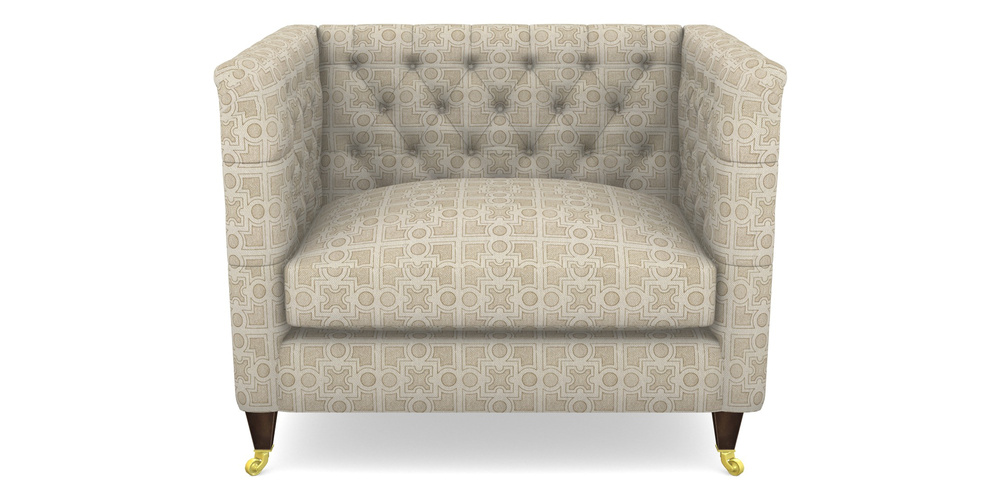 Product photograph of Holt Snuggler In Rhs Collection - Small Knot Garden Cotton Weave - Gold from Sofas and Stuff Limited