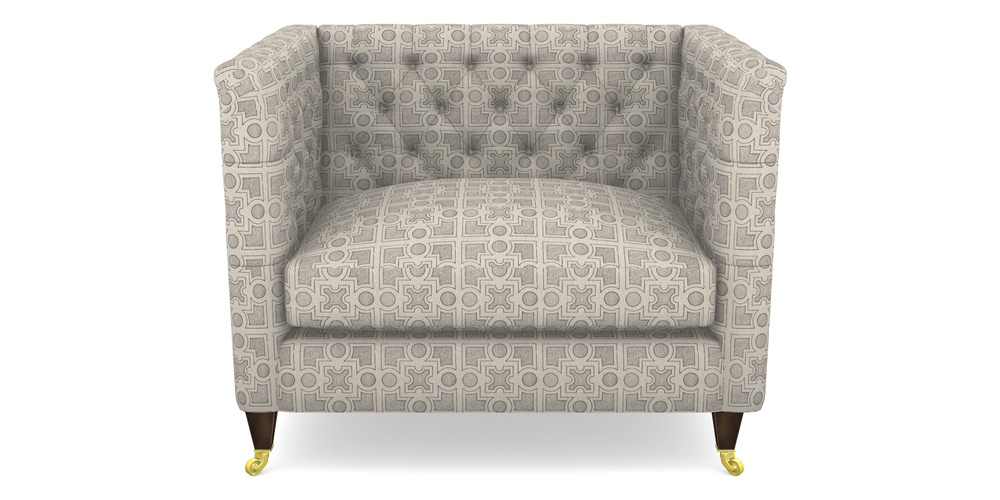 Product photograph of Holt Snuggler In Rhs Collection - Small Knot Garden Cotton Weave - Grey from Sofas and Stuff Limited