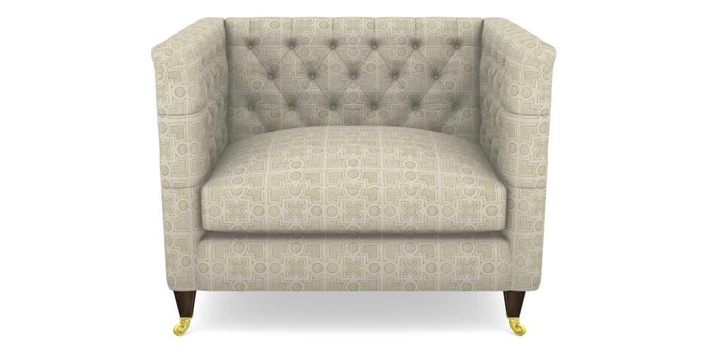 Product photograph of Holt Snuggler In Rhs Collection - Small Knot Garden Cotton Weave - Olive from Sofas and Stuff Limited