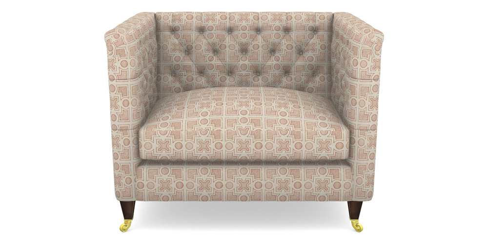 Product photograph of Holt Snuggler In Rhs Collection - Small Knot Garden Cotton Weave - Terracotta from Sofas and Stuff Limited