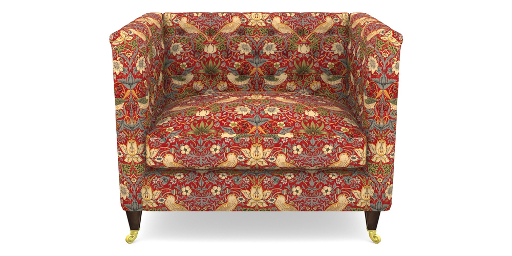 Product photograph of Holt Snuggler In William Morris Collection - Strawberry Thief - Crimson Slate from Sofas and Stuff Limited