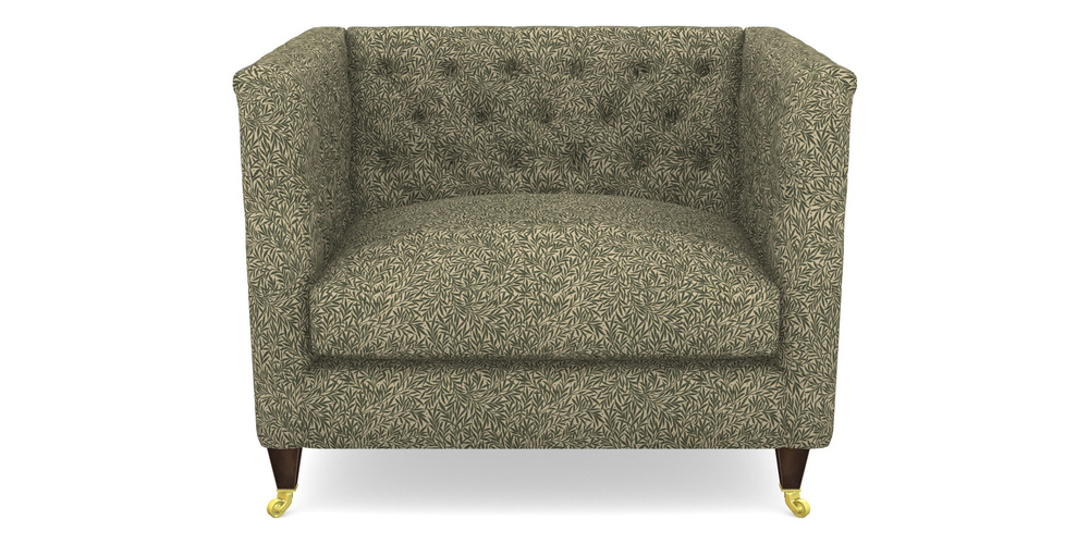 Product photograph of Holt Snuggler In V A Drawn From Nature Collection - Willow - Dark Green from Sofas and Stuff Limited