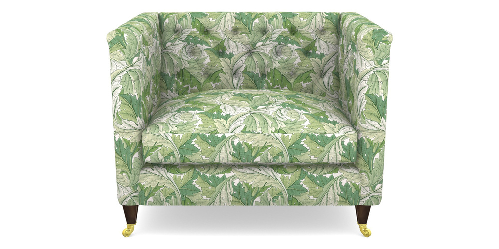 Product photograph of Holt Snuggler In William Morris Collection - Acanthus - Leaf Green from Sofas and Stuff Limited