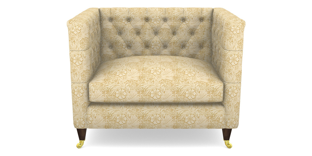 Product photograph of Holt Snuggler In William Morris Collection - Marigold - Lichen Cowslip from Sofas and Stuff Limited