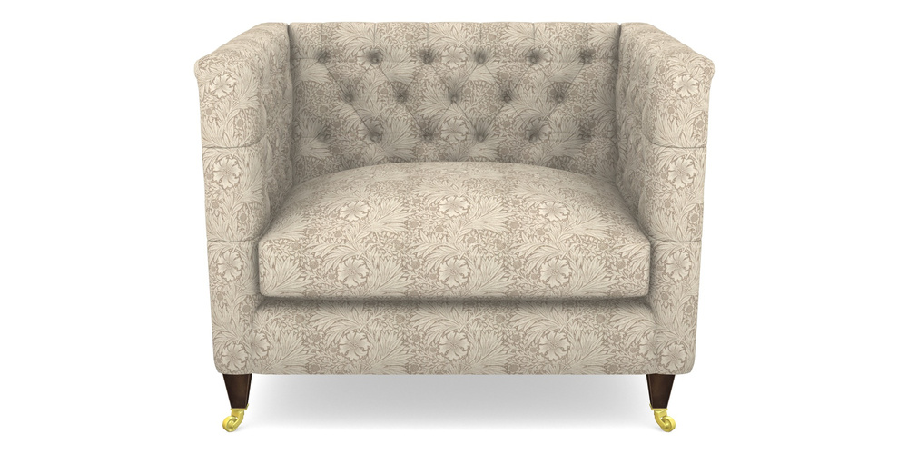 Product photograph of Holt Snuggler In William Morris Collection - Marigold - Linen Ivory from Sofas and Stuff Limited