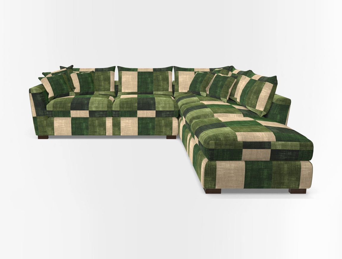 Combi Corner Unit And Footstool LHF