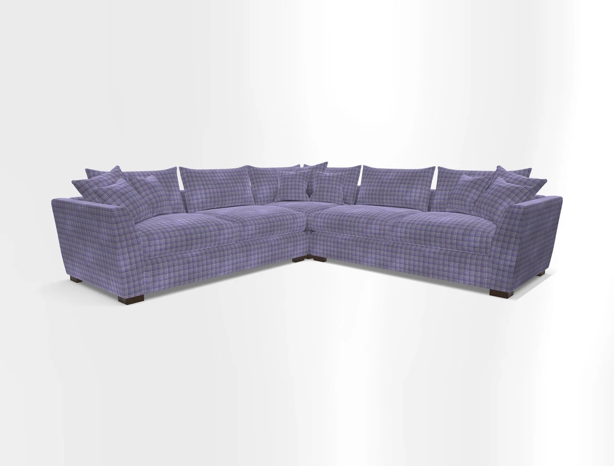 Hambledon Large Corner Group in Plain Two Tone Calico with Scatters in Cloth 22 Weaves
