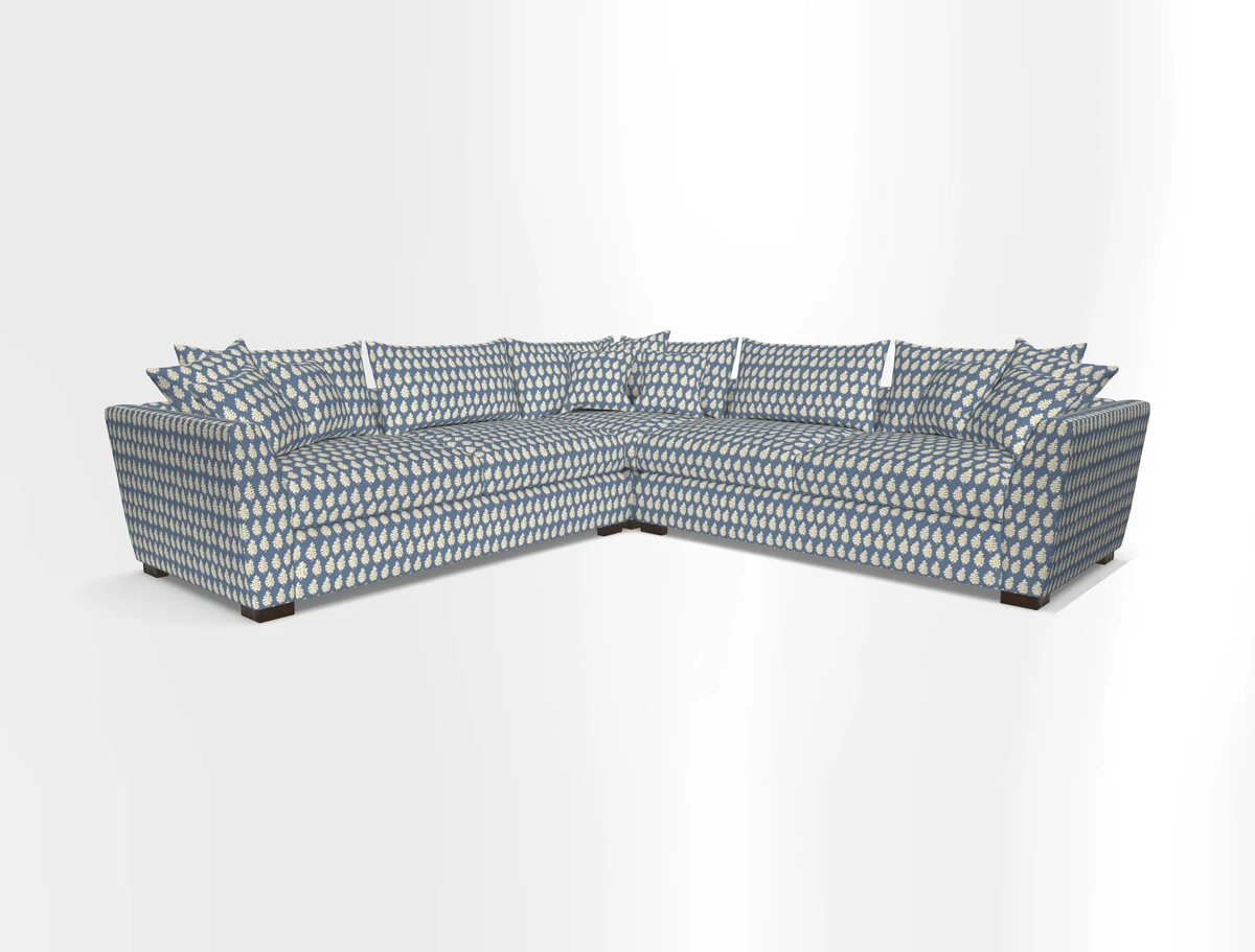 Hambledon Large Corner Group in Plain Two Tone Calico with Scatters in Cloth 22 Weaves