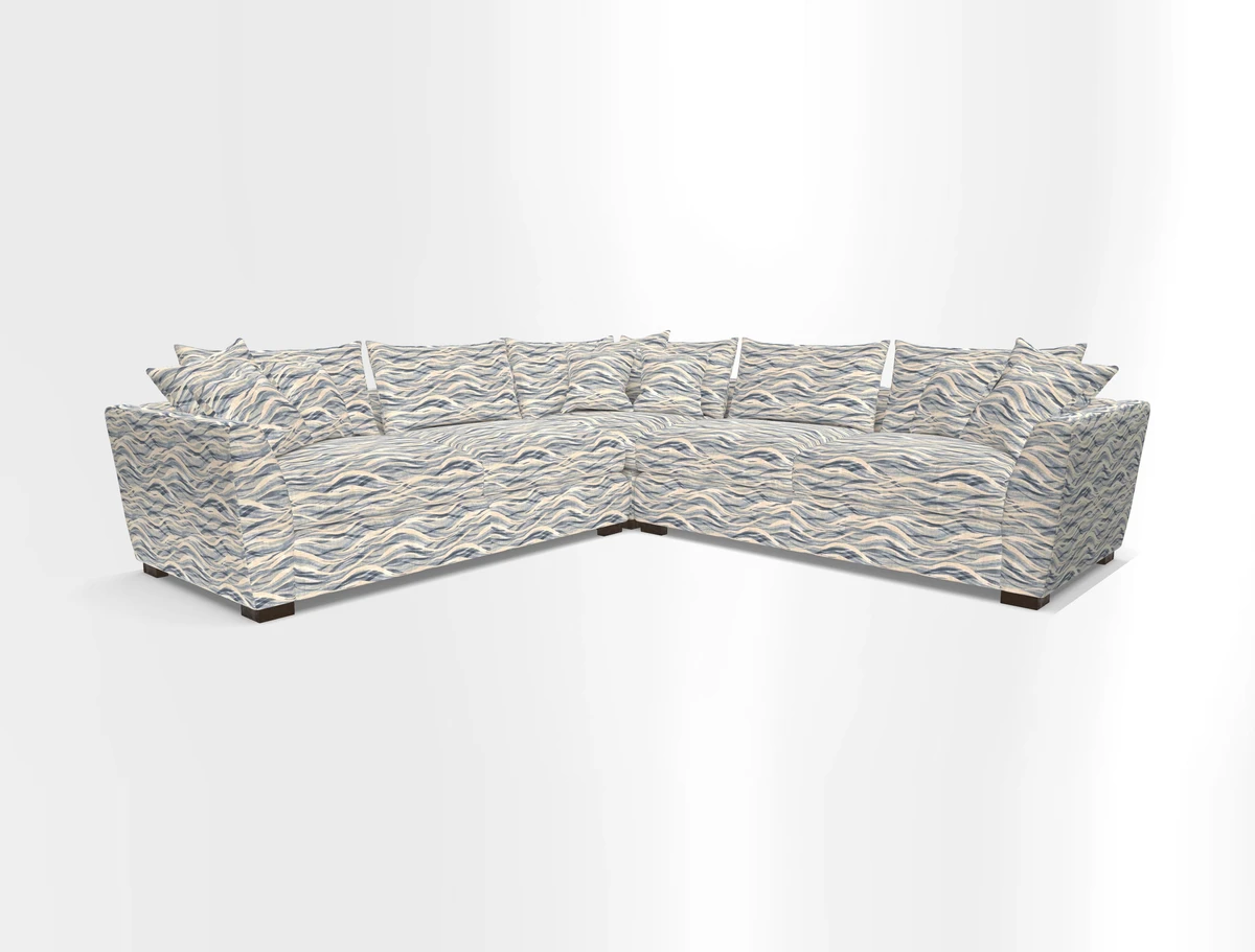 Hambledon Large Corner Group in Plain Two Tone Calico with Scatters in Cloth 22 Weaves