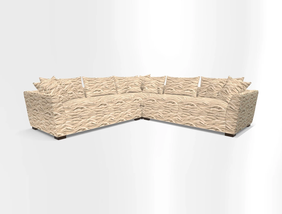 Hambledon Large Corner Group in Plain Two Tone Calico with Scatters in Cloth 22 Weaves