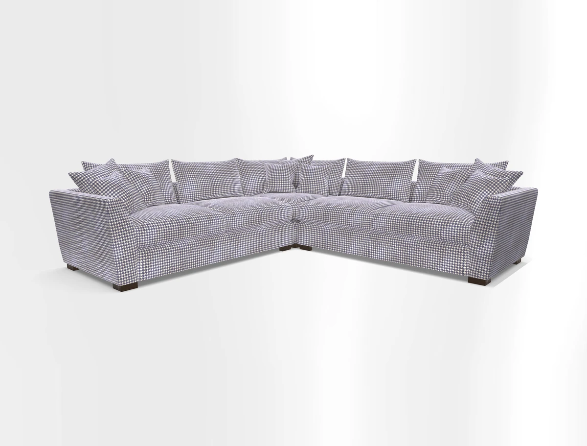 Hambledon Large Corner Group in Plain Two Tone Calico with Scatters in Cloth 22 Weaves