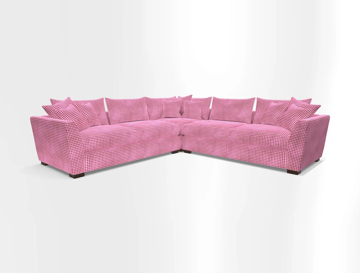Hambledon Large Corner Group in Plain Two Tone Calico with Scatters in Cloth 22 Weaves