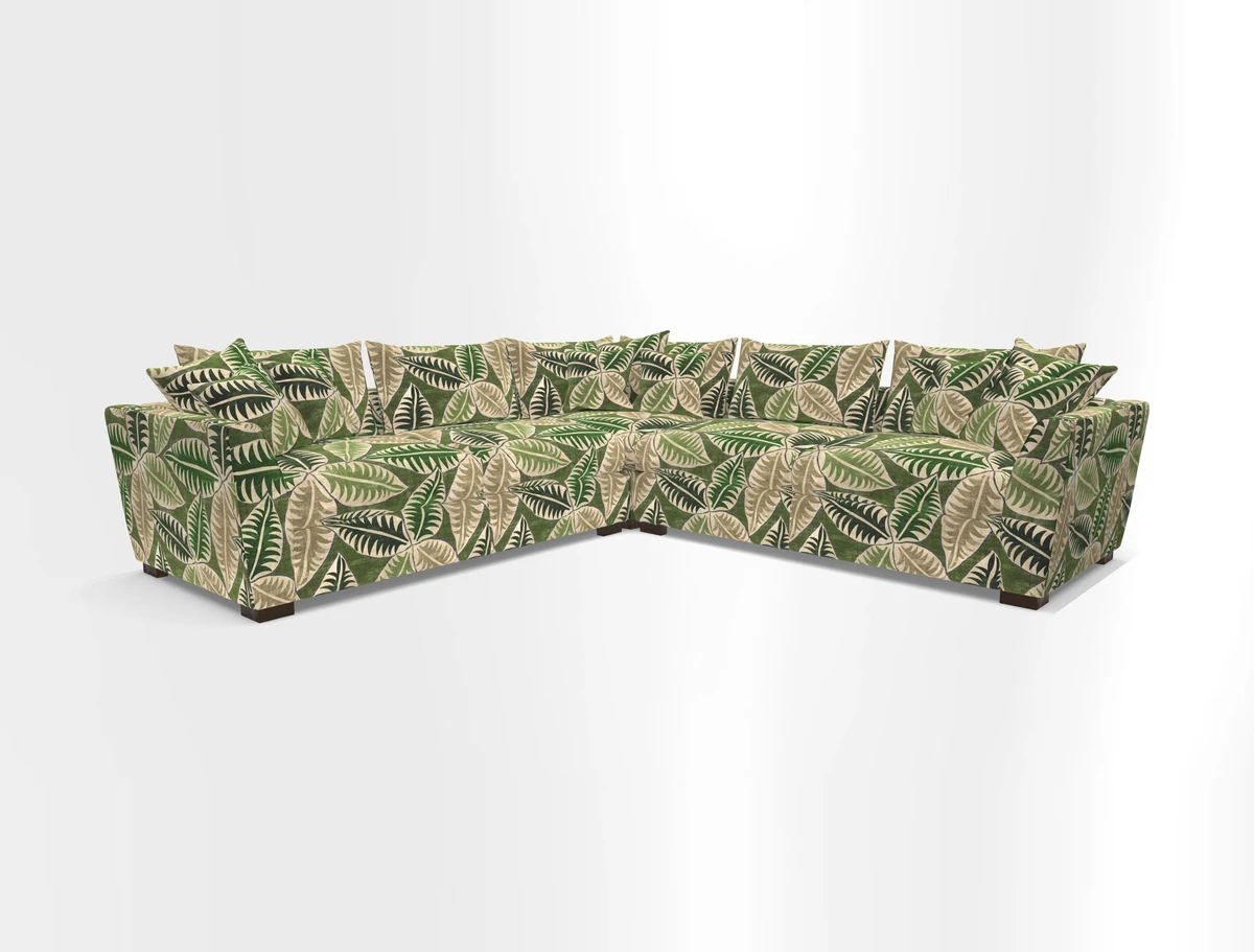 Hambledon Large Corner Group in Plain Two Tone Calico with Scatters in Cloth 22 Weaves