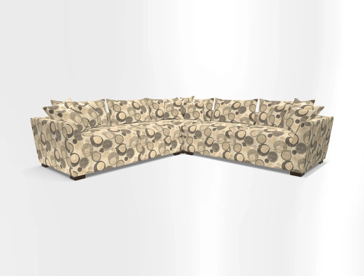 Hambledon Large Corner Group in Plain Two Tone Calico with Scatters in Cloth 22 Weaves