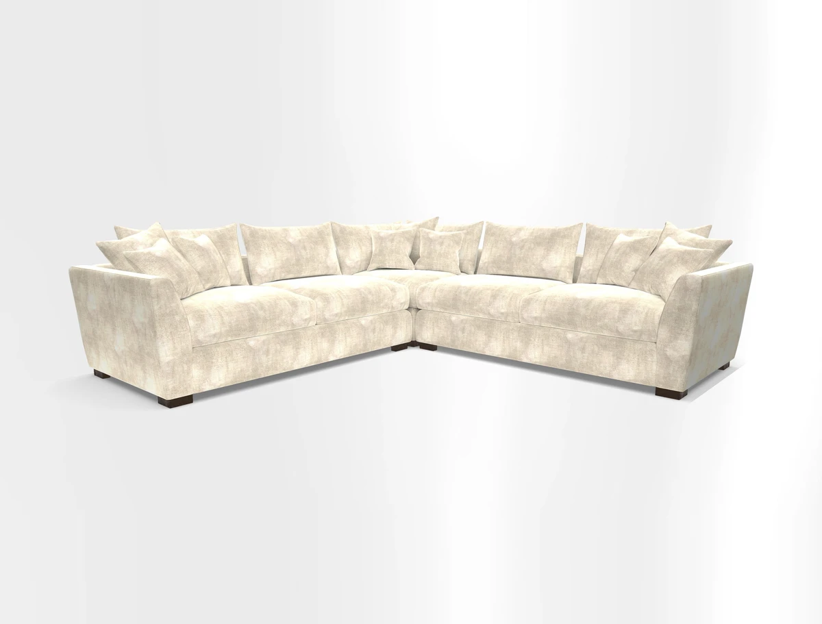 Hambledon Large Corner Group in Plain Two Tone Calico with Scatters in Cloth 22 Weaves