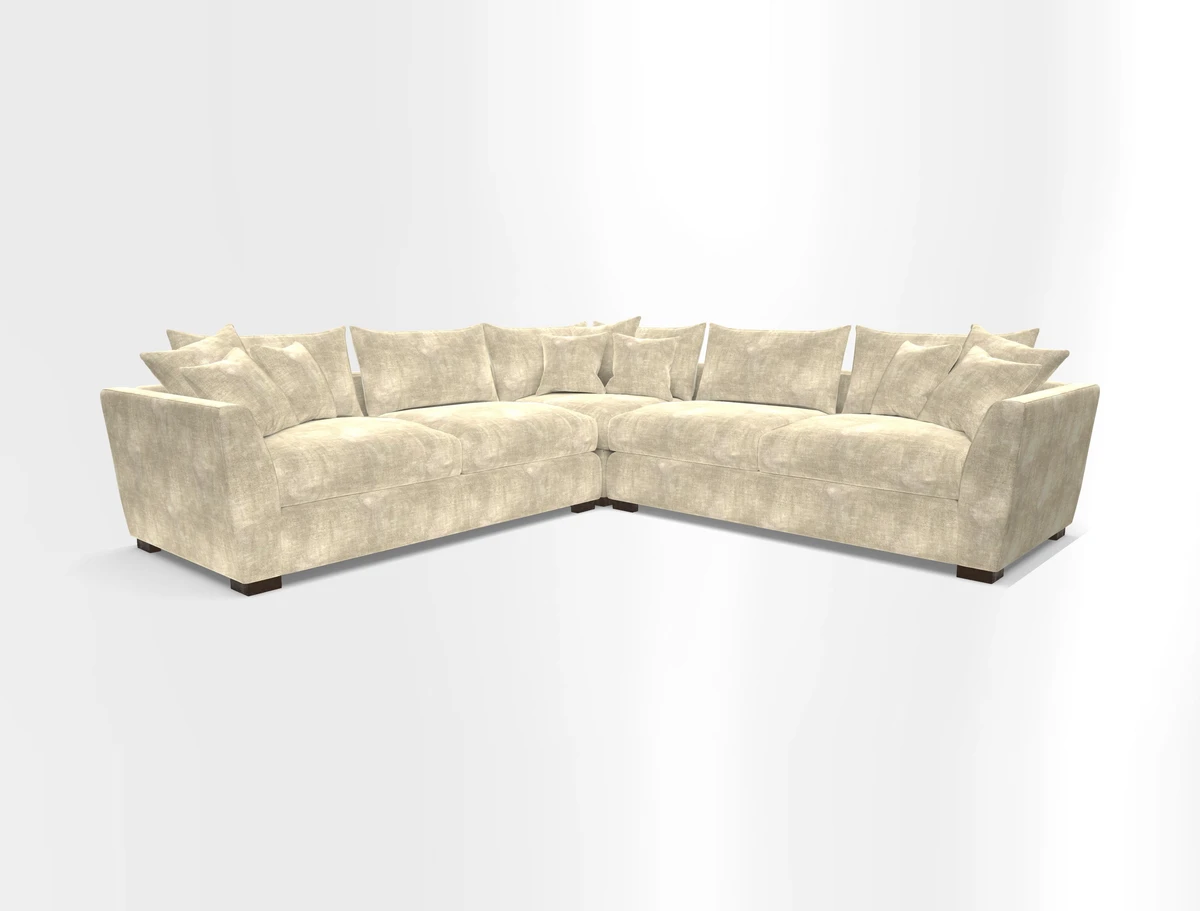 Hambledon Large Corner Group in Plain Two Tone Calico with Scatters in Cloth 22 Weaves