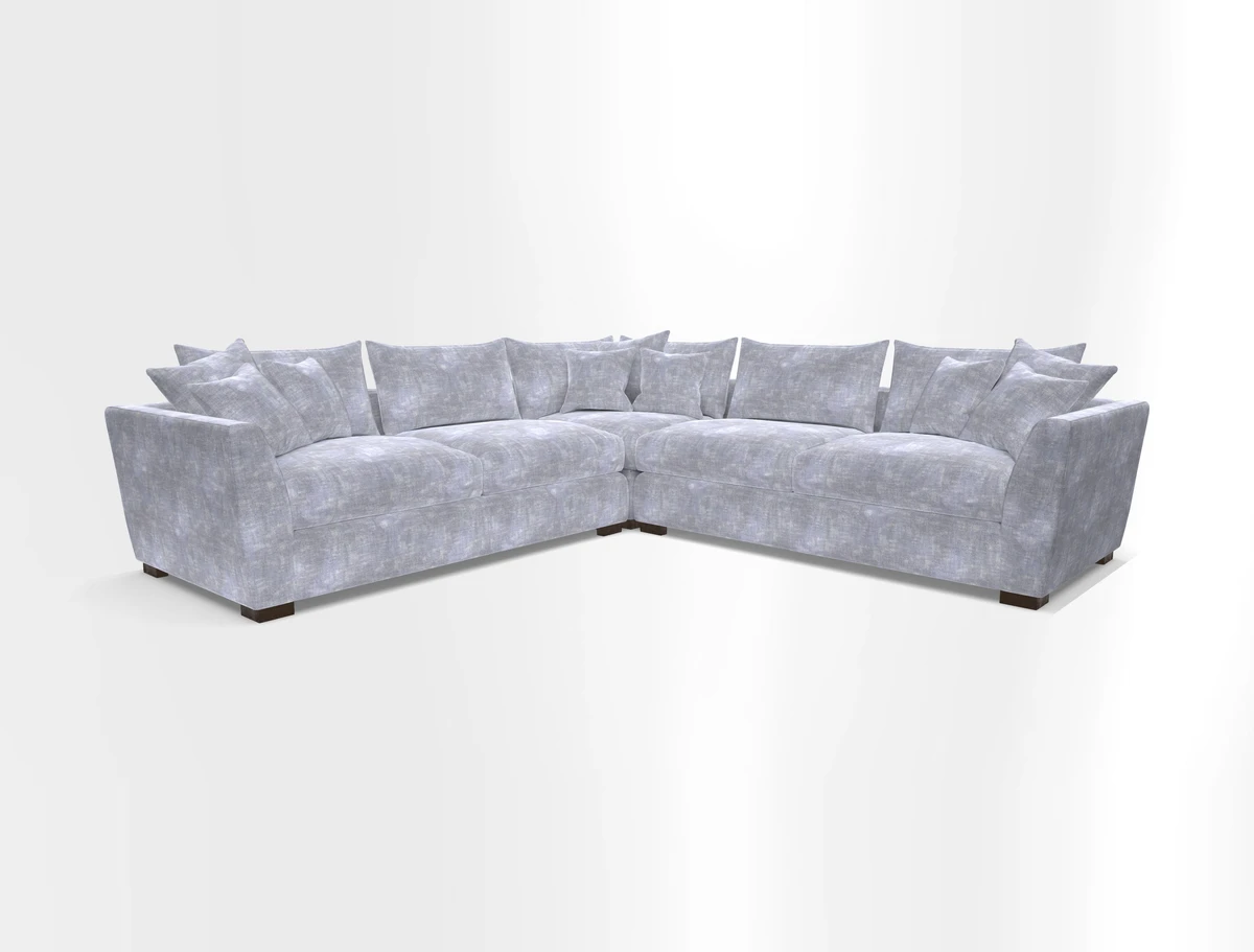 Hambledon Large Corner Group in Plain Two Tone Calico with Scatters in Cloth 22 Weaves