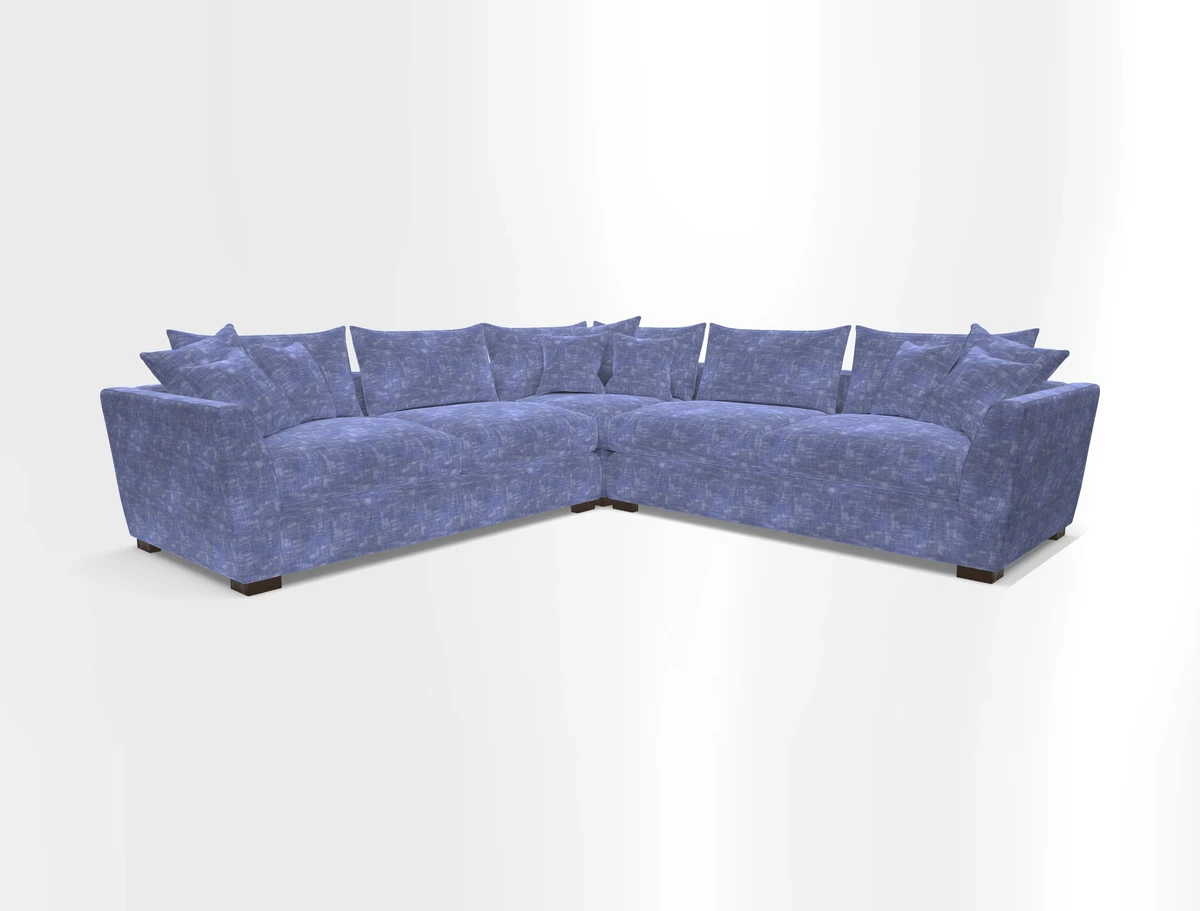 Hambledon Large Corner Group in Plain Two Tone Calico with Scatters in Cloth 22 Weaves