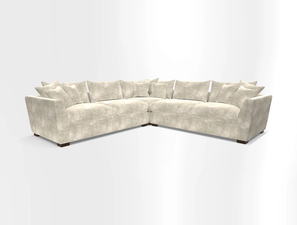 Hambledon Large Corner Group in Plain Two Tone Calico with Scatters in Cloth 22 Weaves