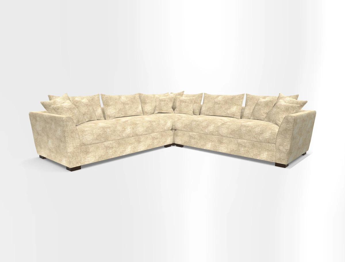 Hambledon Large Corner Group in Plain Two Tone Calico with Scatters in Cloth 22 Weaves
