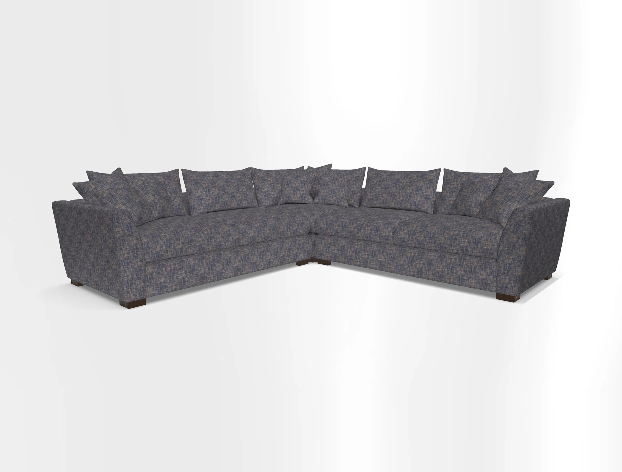 Hambledon Large Corner Group in Plain Two Tone Calico with Scatters in Cloth 22 Weaves