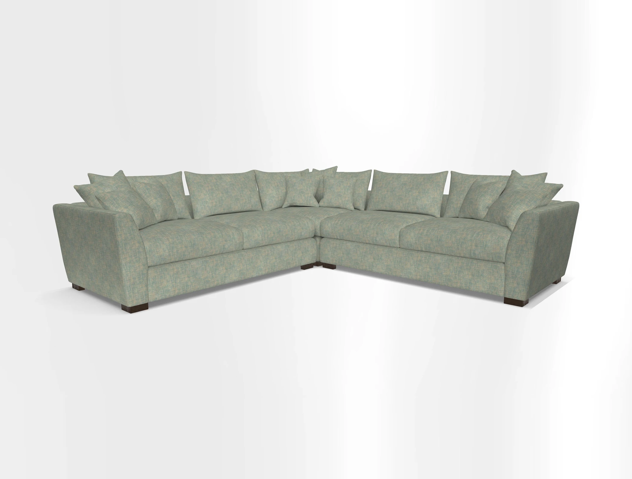 Hambledon Large Corner Group in Plain Two Tone Calico with Scatters in Cloth 22 Weaves
