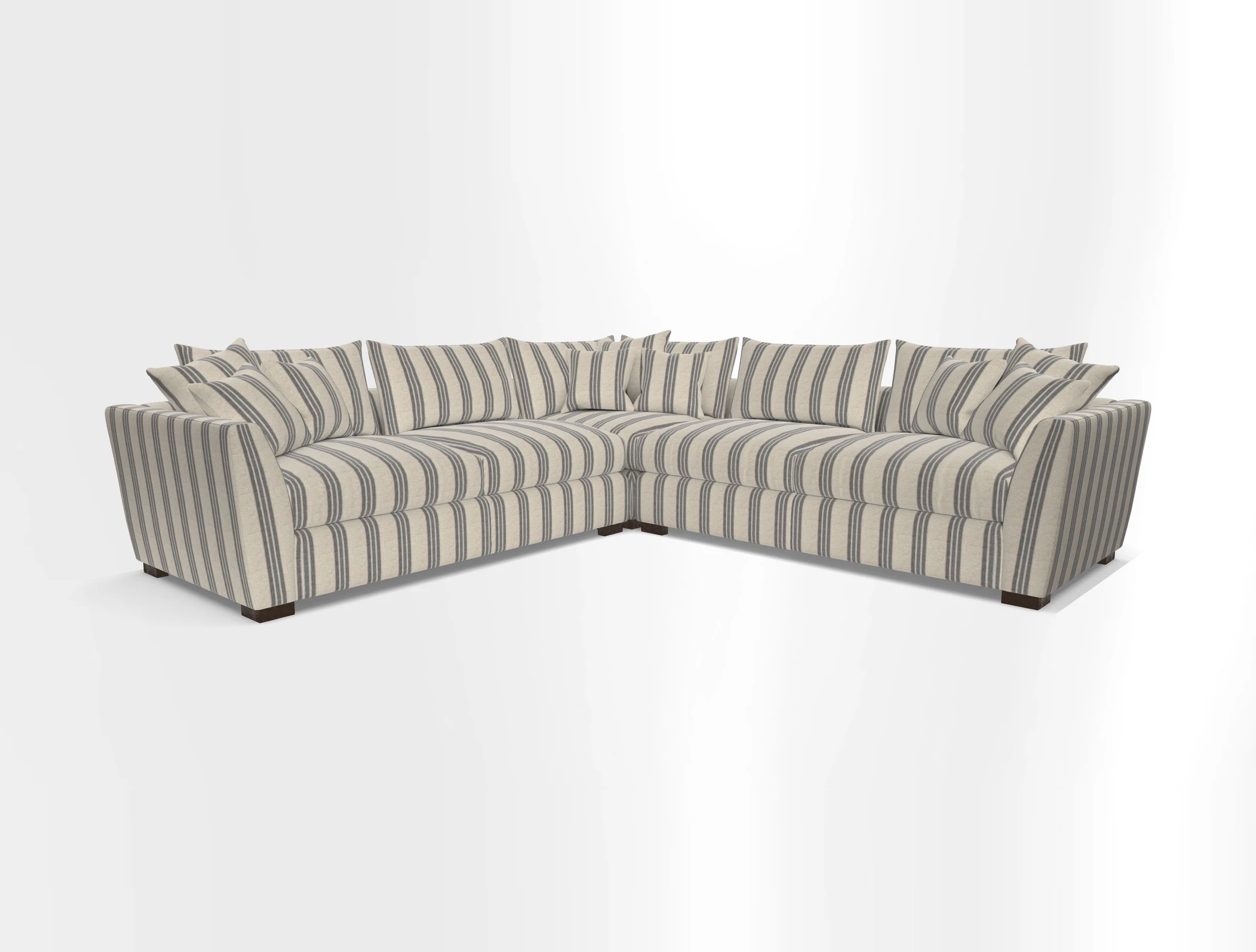 Hambledon Large Corner Group in Plain Two Tone Calico with Scatters in Cloth 22 Weaves
