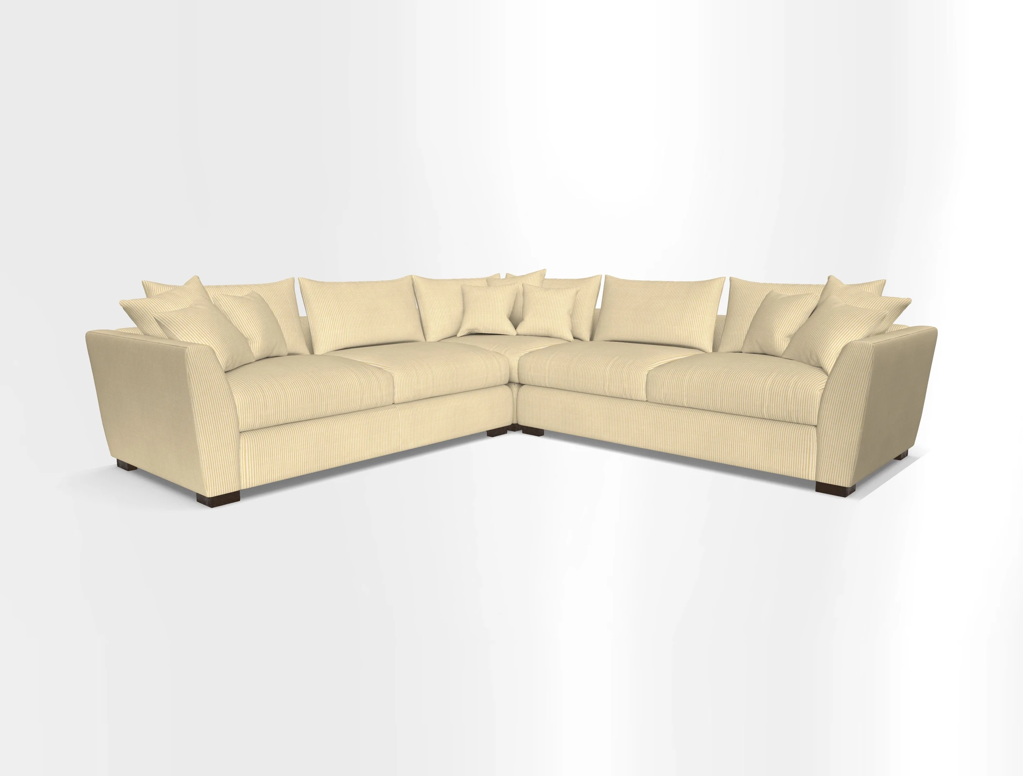 Hambledon Large Corner Group in Plain Two Tone Calico with Scatters in Cloth 22 Weaves